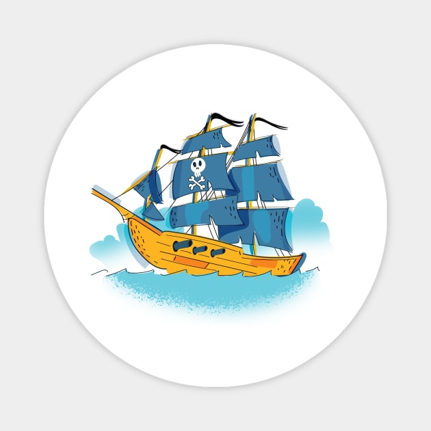 Pirate Ship Magnet by nickemporium1